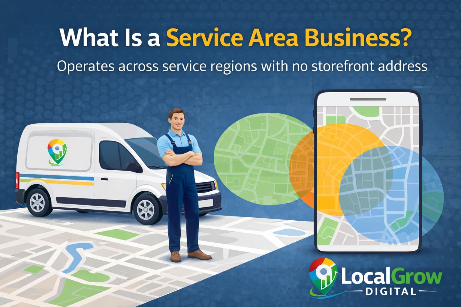 Explanation of service area business concept in Google Business Profile without physical shop location
