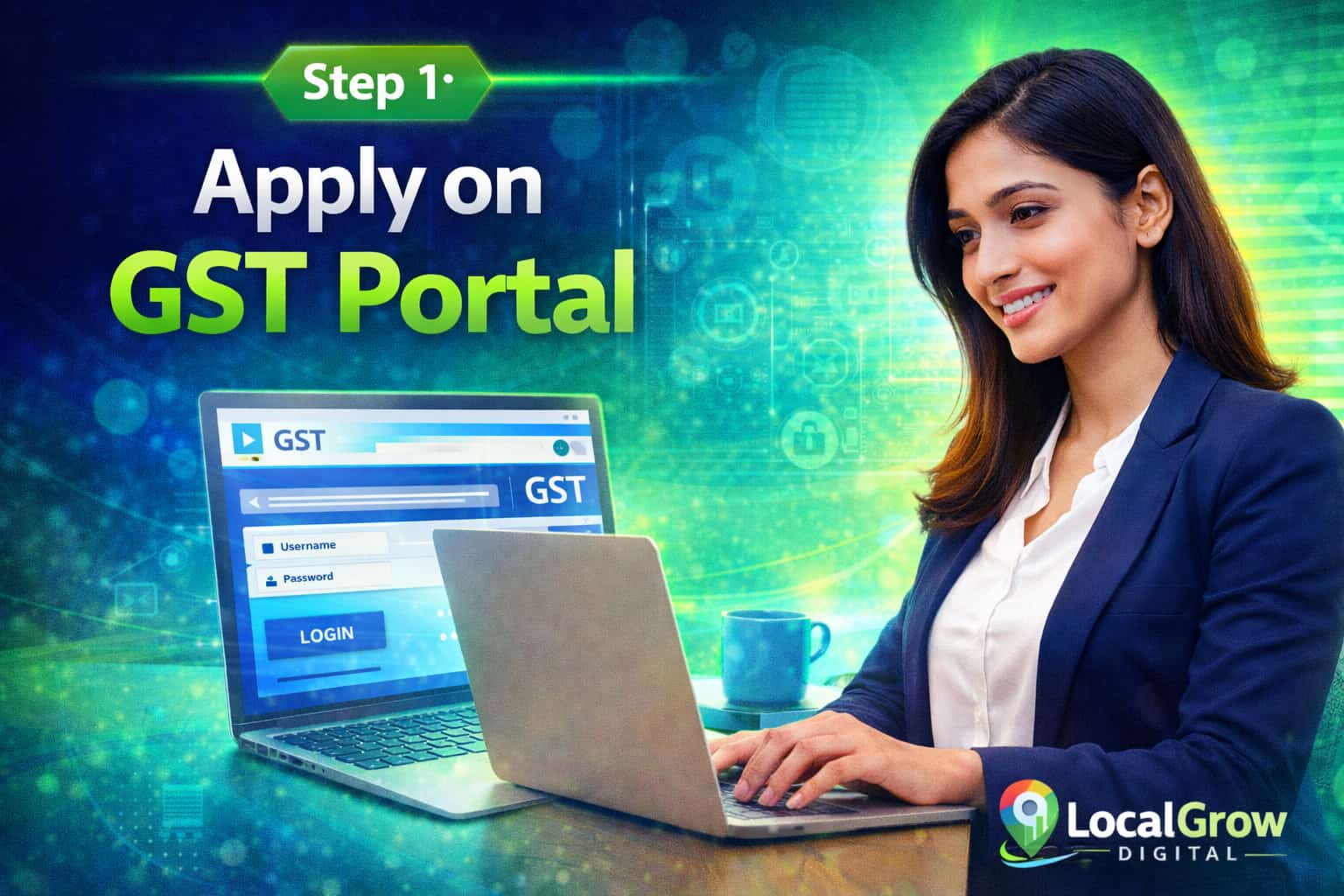 Filling GST registration form with business details online