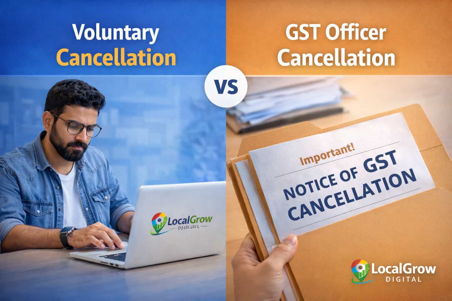 voluntary gst cancellation vs department cancellation