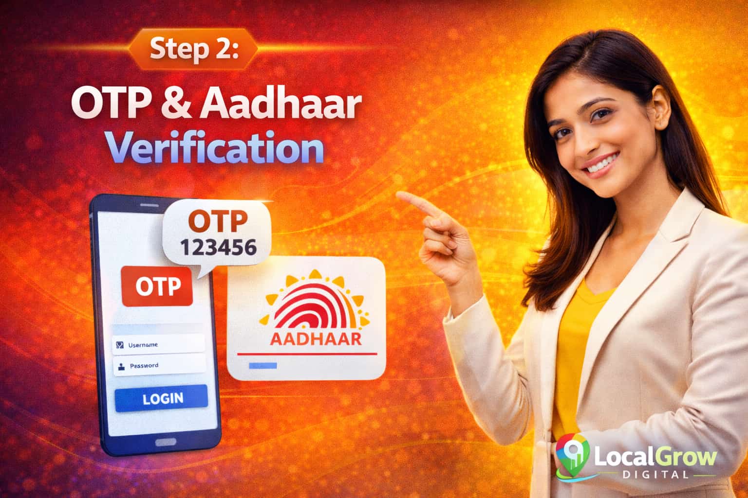 Aadhaar OTP verification step during GST registration