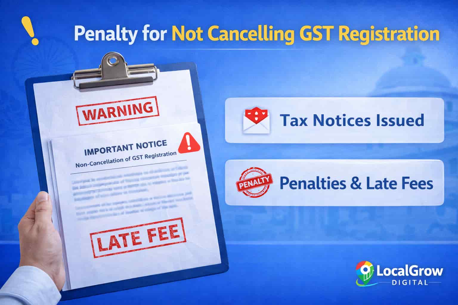 penalty for not cancelling gst registration