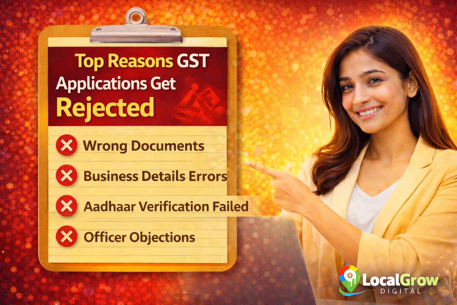 Common reasons why GST registration gets rejected in India