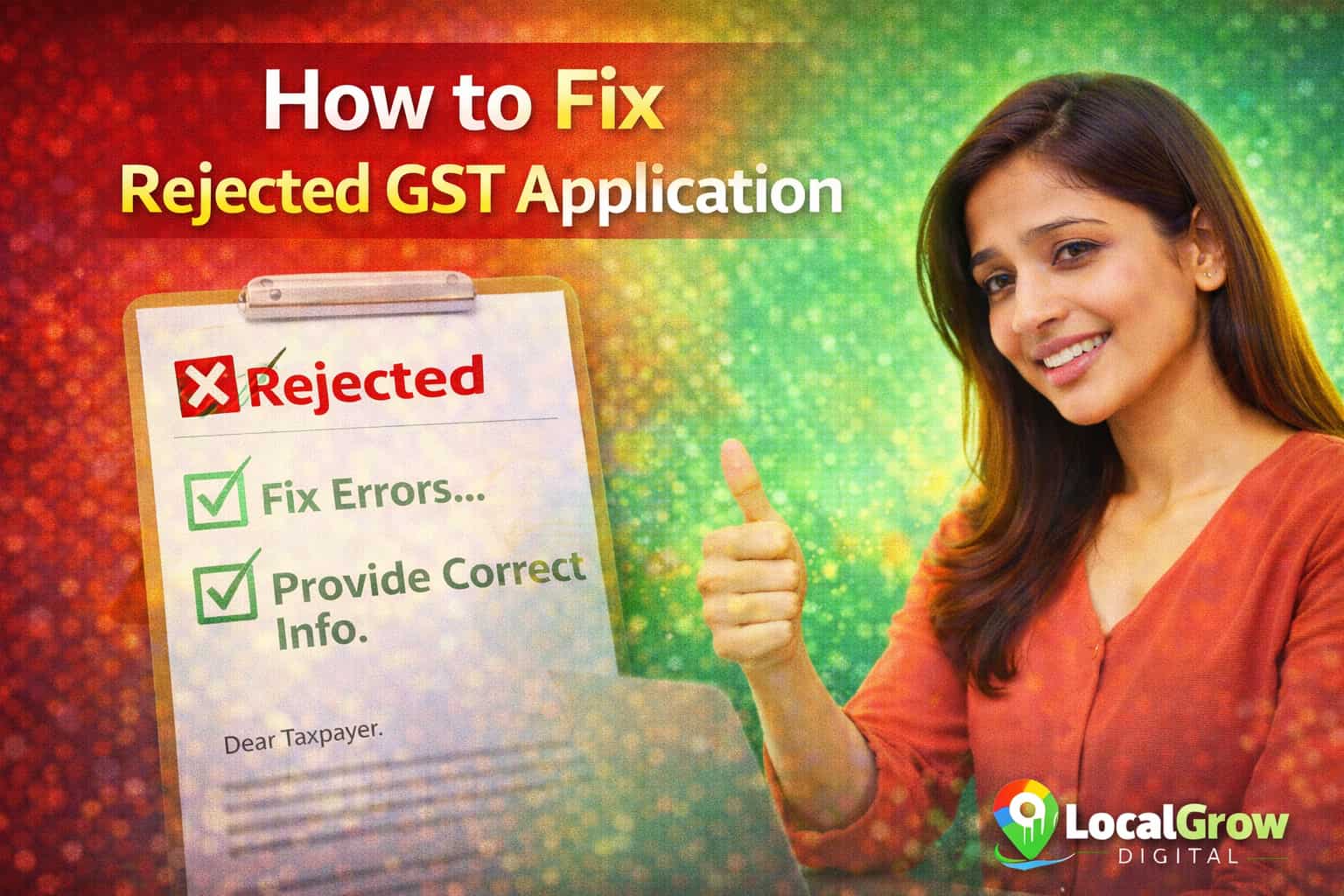 Reapply GST after rejection and get approved successfully