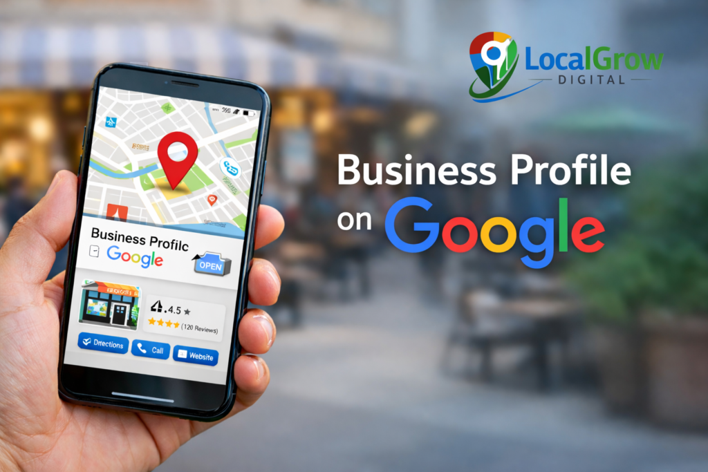 Google Business Profile showing a local business on Google Maps