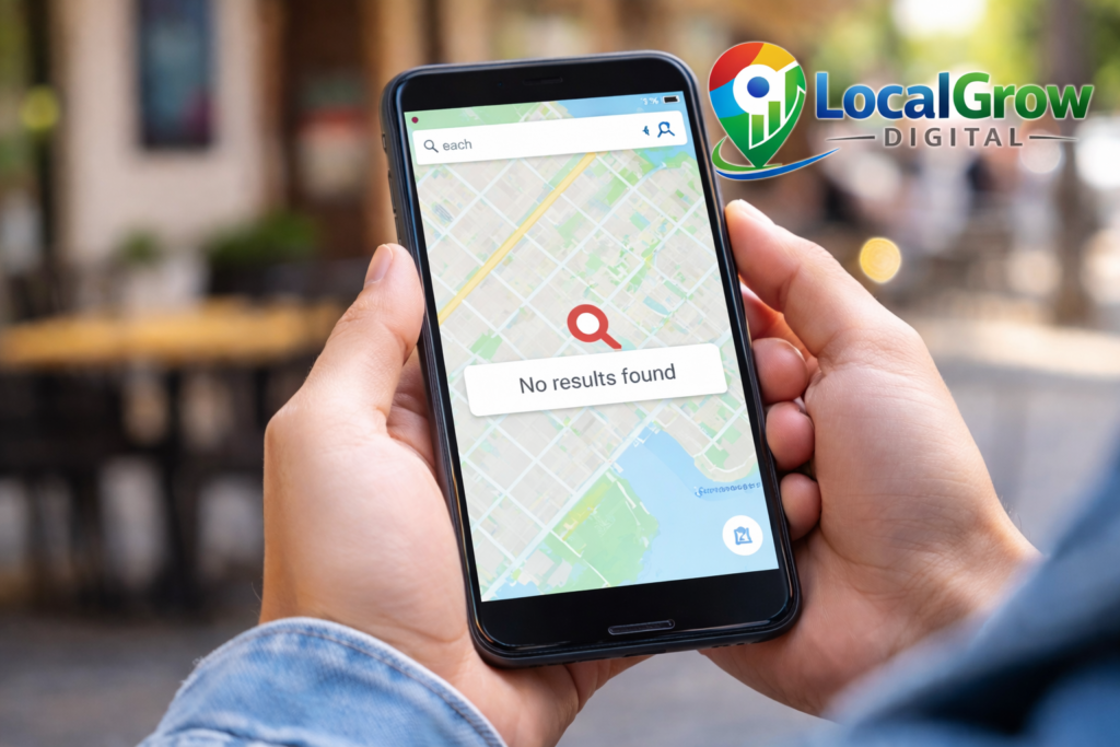 business not showing on google maps search result