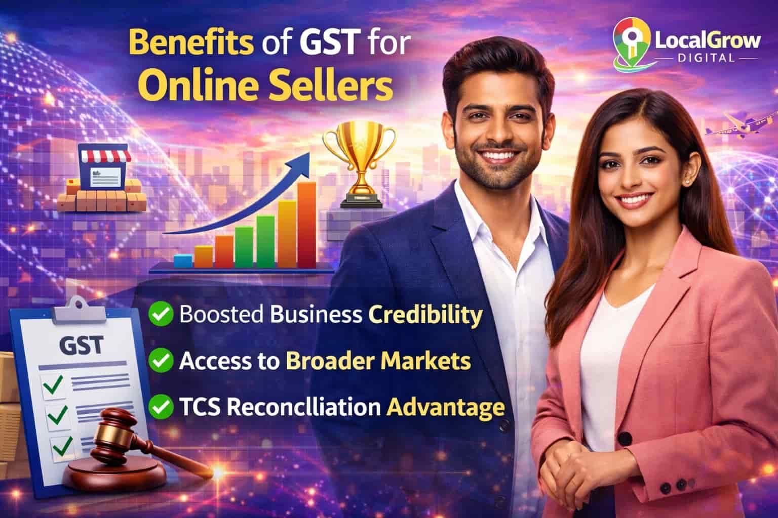Benefits of GST Registration for Online Sellers Benefits of GST registration for e-commerce sellers in India