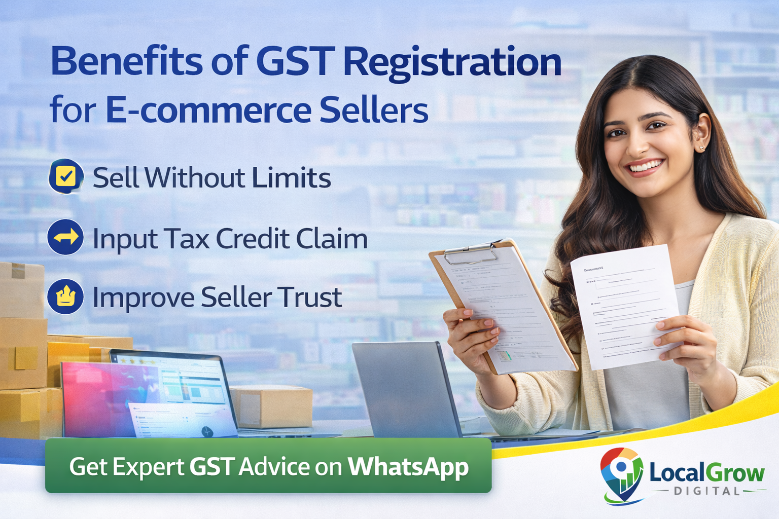 Benefits of GST registration for e-commerce sellers in India