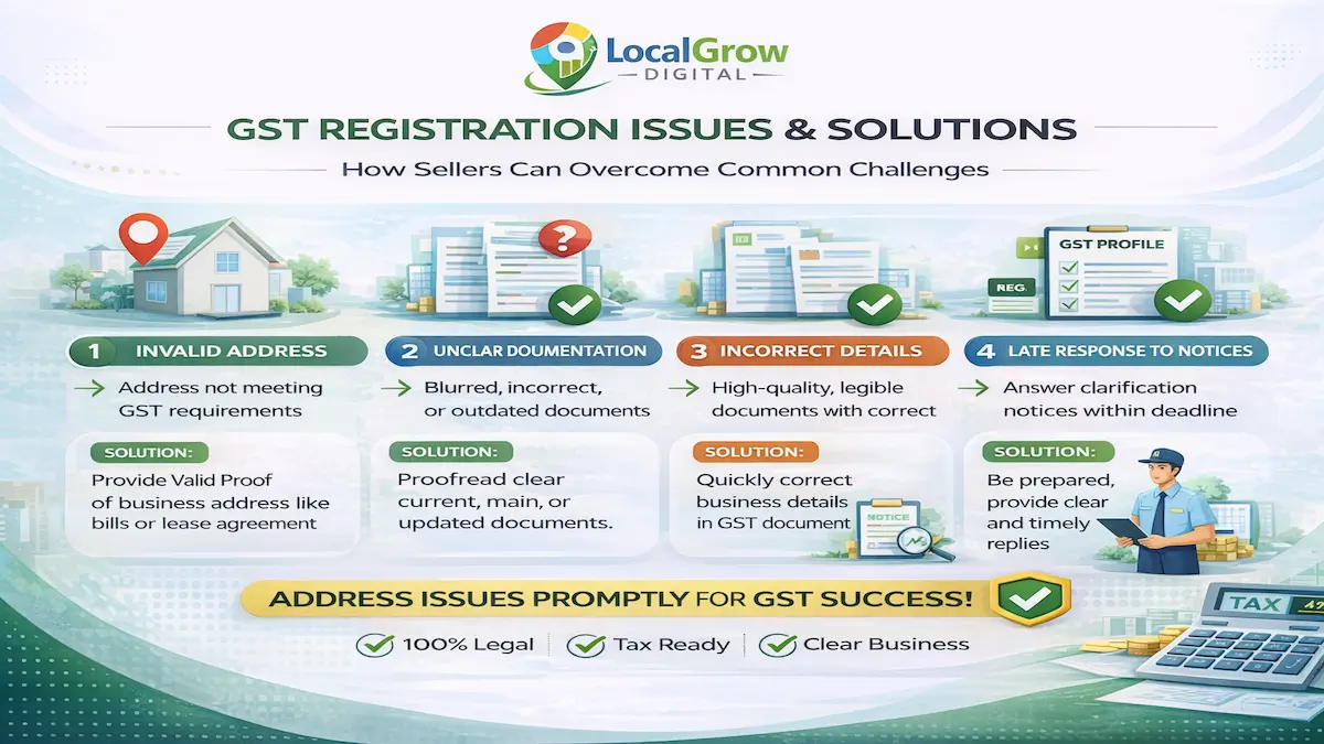 GST registration issues and solutions GST registration issues and solutions address documentation errors clarification response