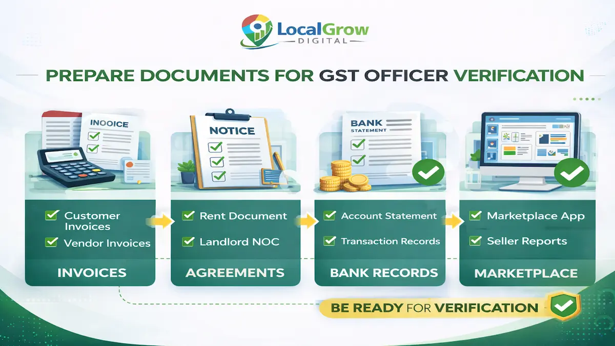 GST physical verification scenario GST physical verification inspection scenario officer visit business address