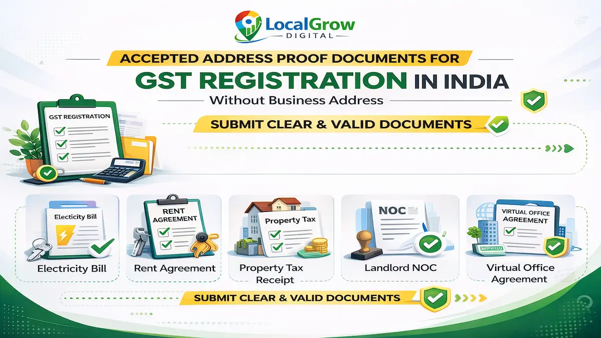 Residential address GST registration Residential address GST registration process owner consent electricity bill example