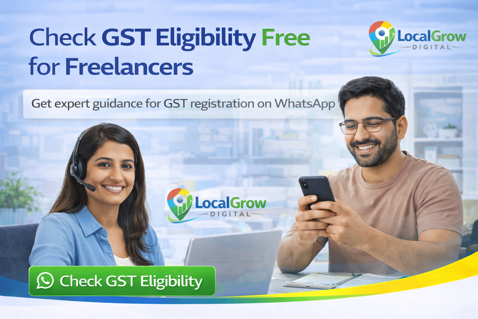 Check GST eligibility for freelancers with LocalGrow Digital