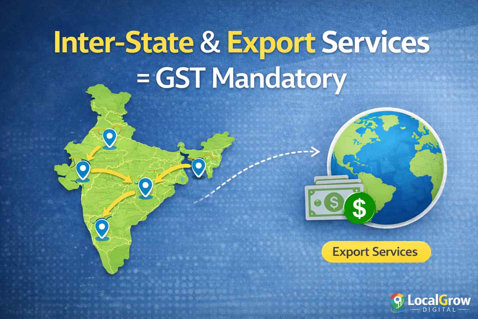 GST mandatory for interstate and export services in India