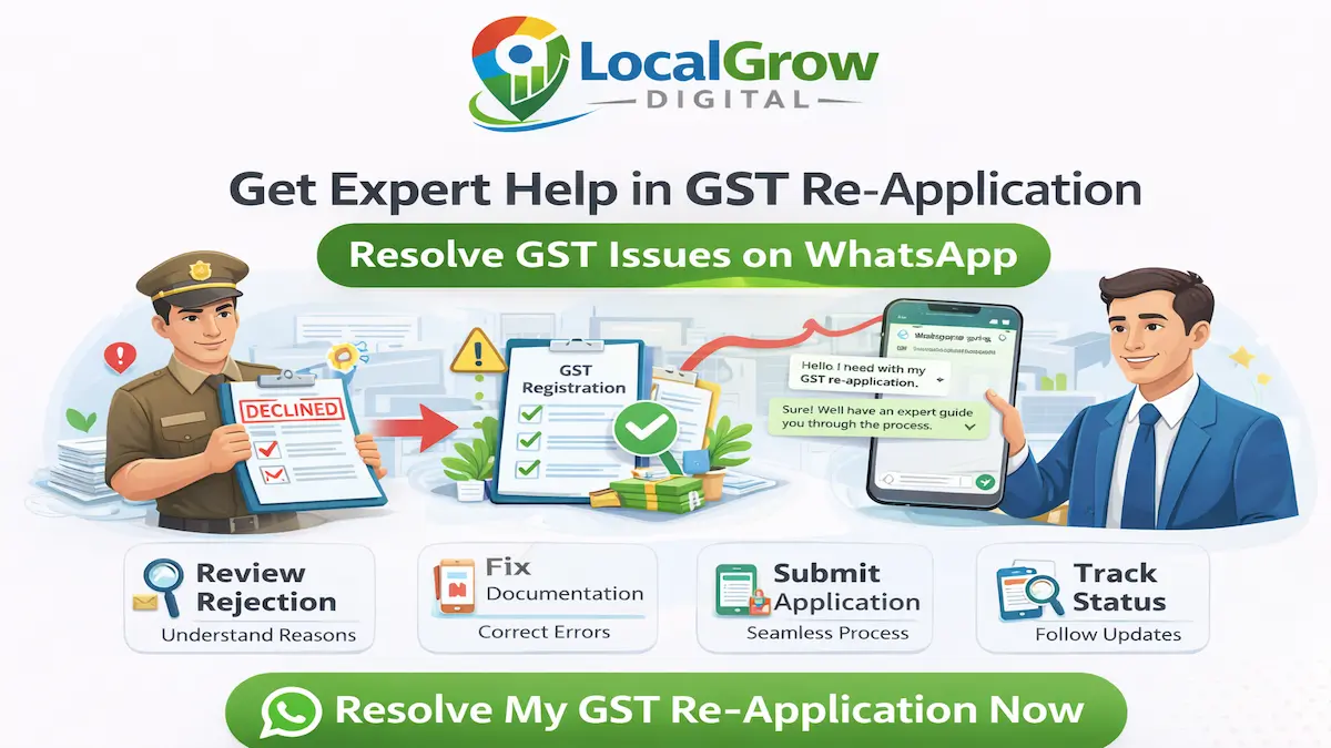 GST reapply expert support WhatsApp assistance