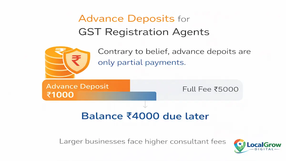 GST advance consultant fee India GST advance tax deposit casual taxpayer registration India