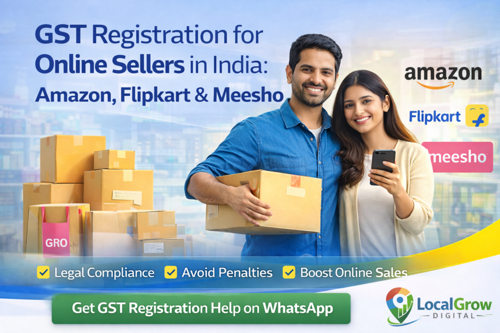 GST registration for online sellers in India on Amazon Flipkart and Meesho