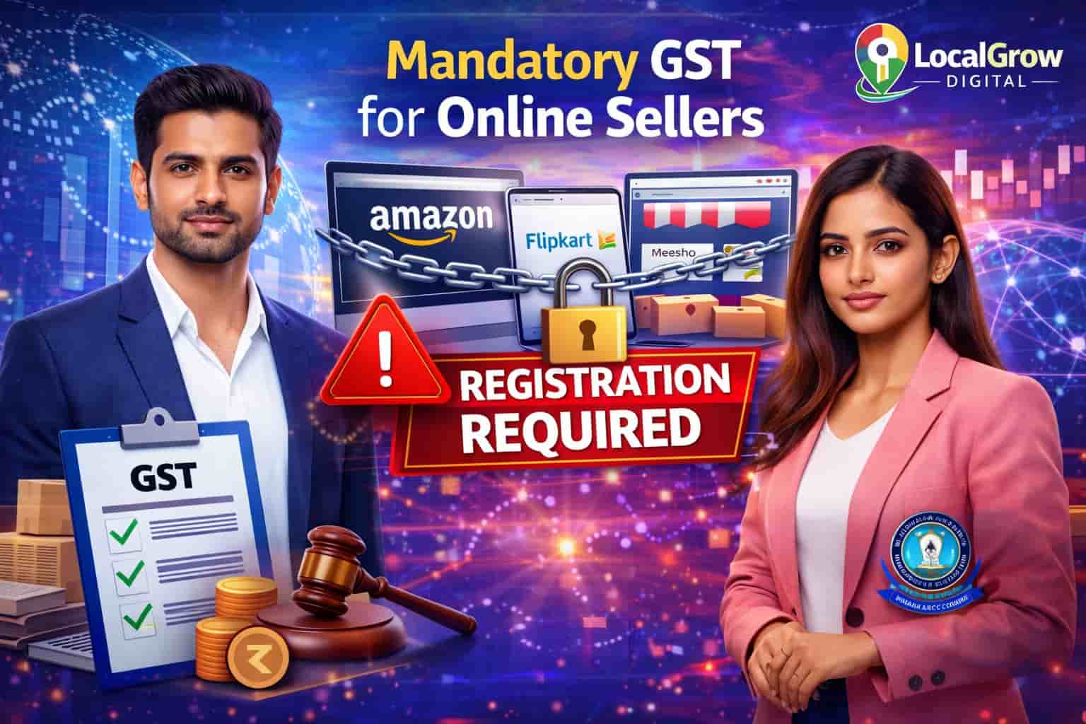 Is GST Mandatory for Online Sellers? GST registration mandatory for e-commerce sellers regardless of turnover limit