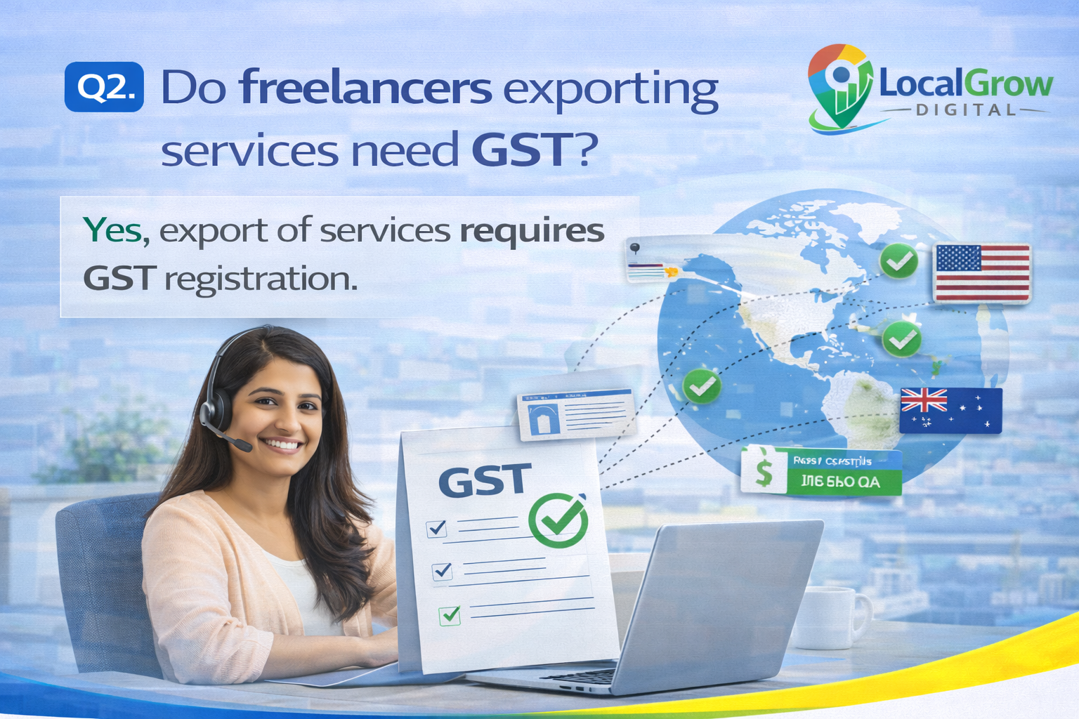 Do freelancers exporting services need GST registration in India