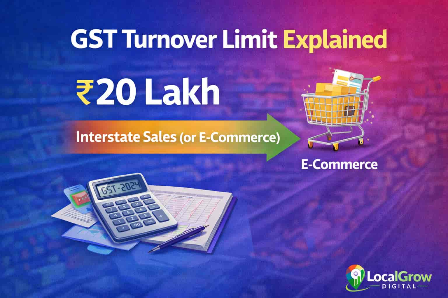GST turnover limit for retail shops and traders in India ₹20 lakh rule