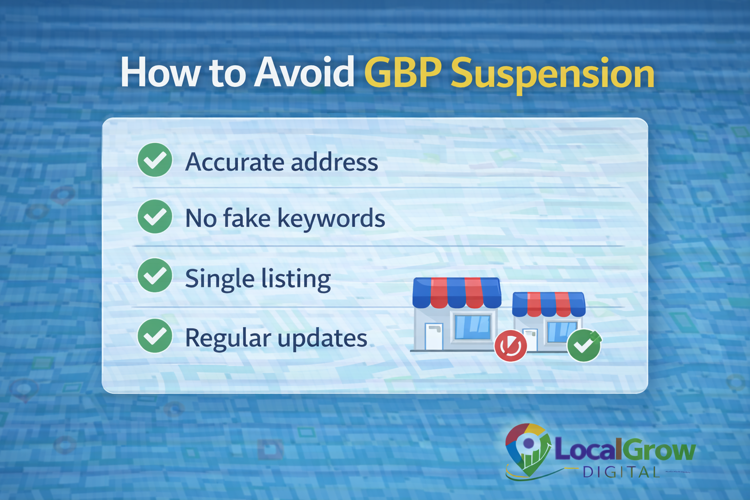 Checklist to prevent Google Business Profile suspension
