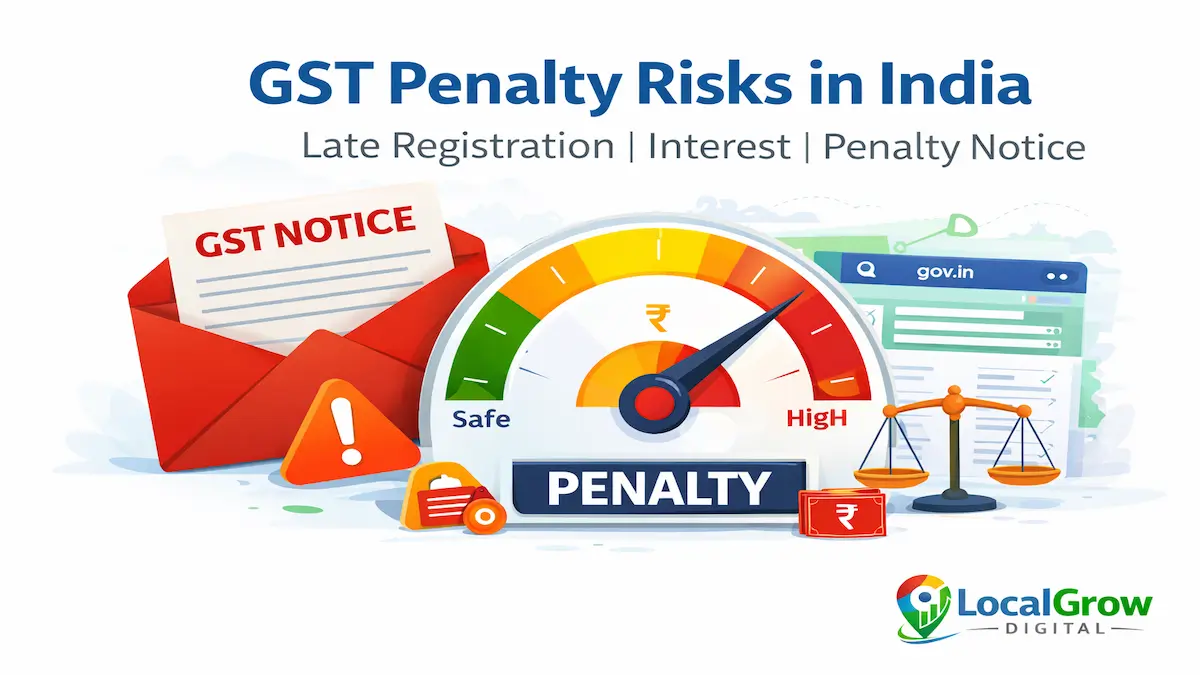 GST penalty overview India Penalty for Not Registering GST in India Fines, Interest, Legal Action & Business Risks Explained