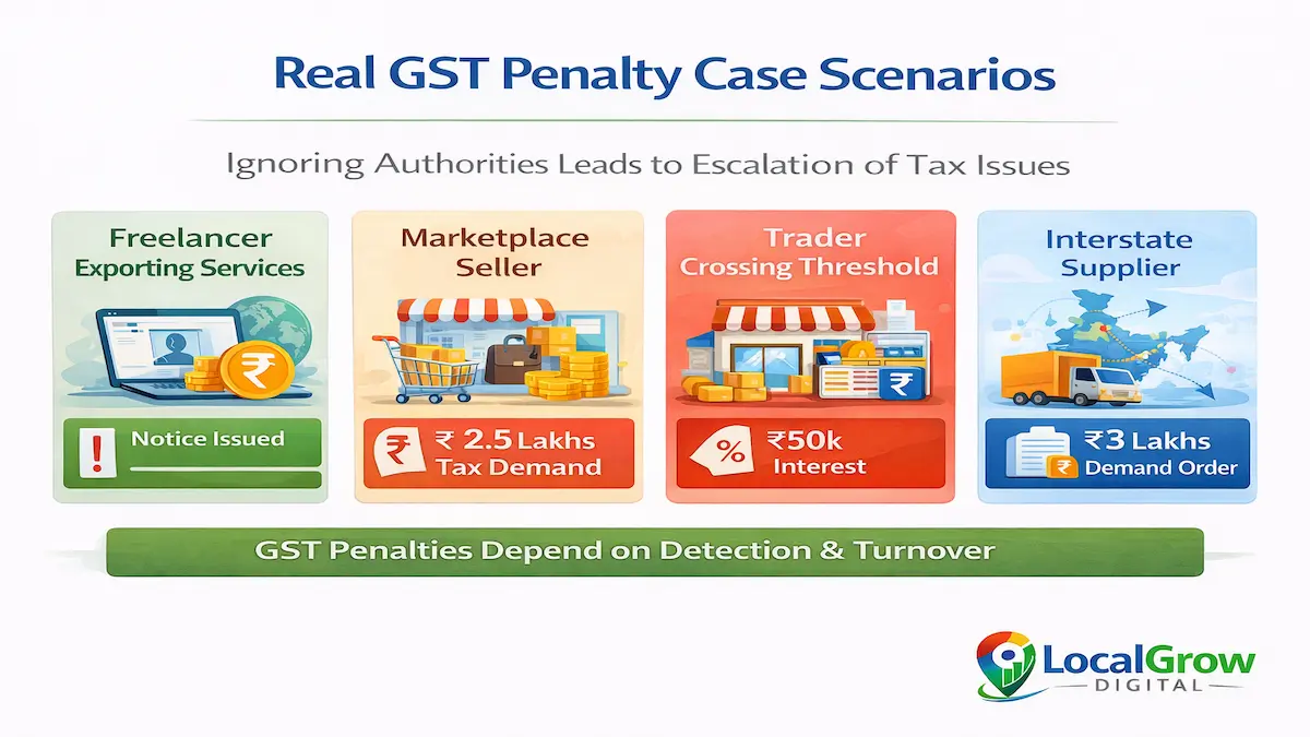 real gst penalty case scenarios freelancers traders marketplace sellers