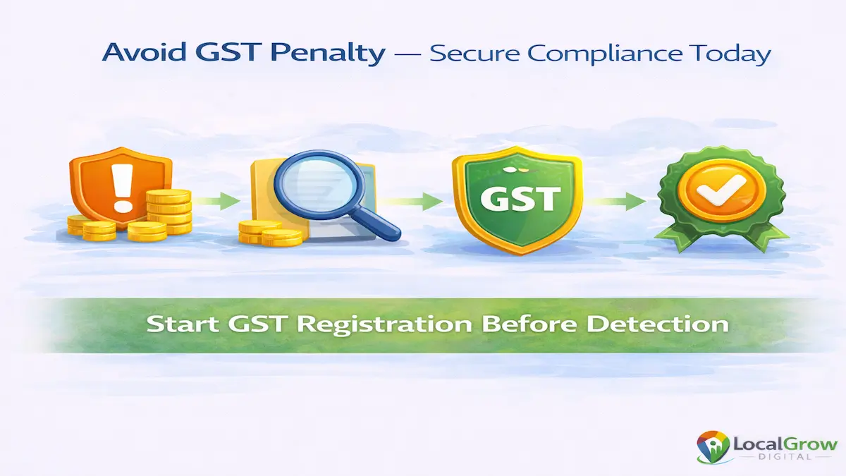 avoid gst penalty secure compliance registration infographic