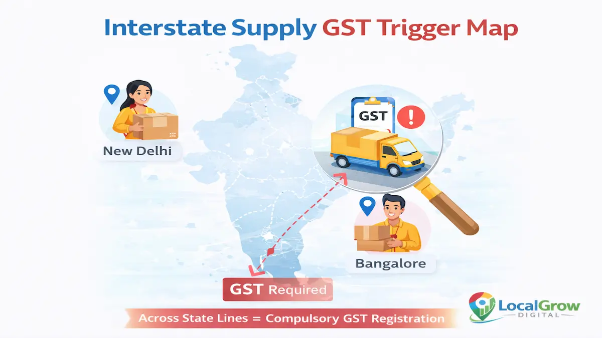 Interstate supply GST trigger Interstate supply GST trigger map ecommerce sellers India