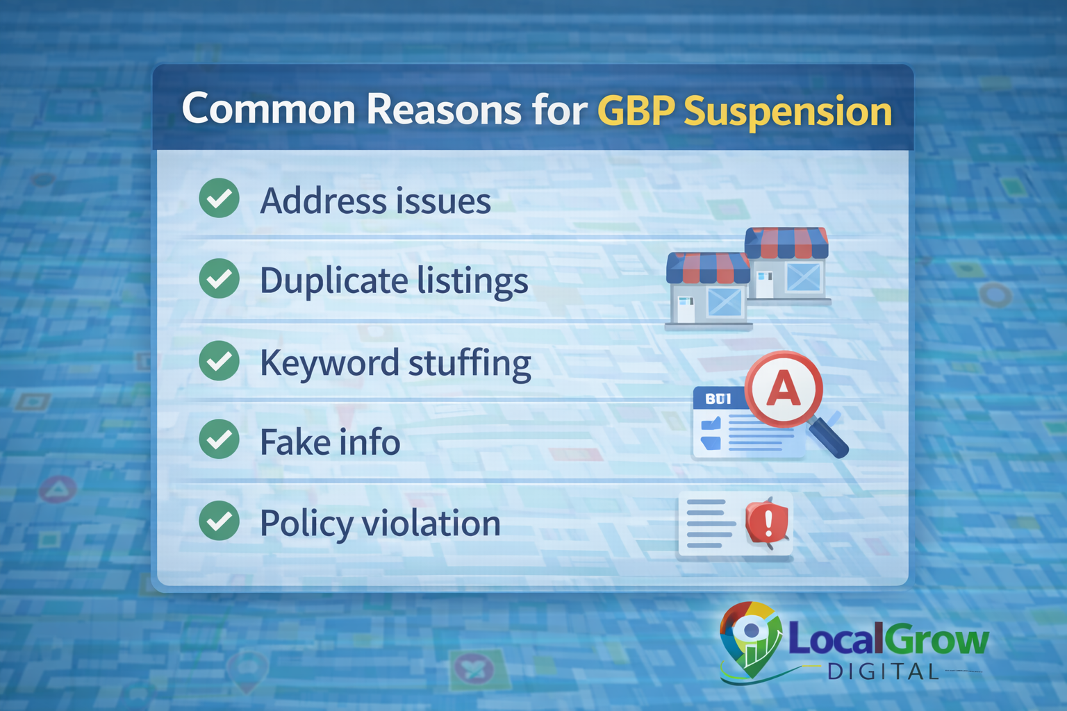 Common reasons why Google Business Profiles get suspended
