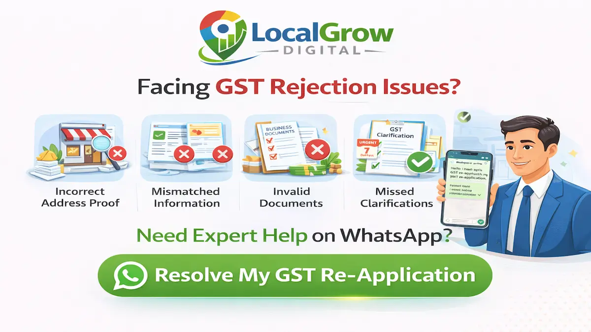 Resolve GST rejection WhatsApp expert support