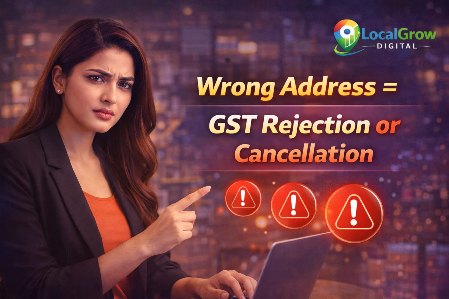 Wrong address can cause GST rejection or cancellation
