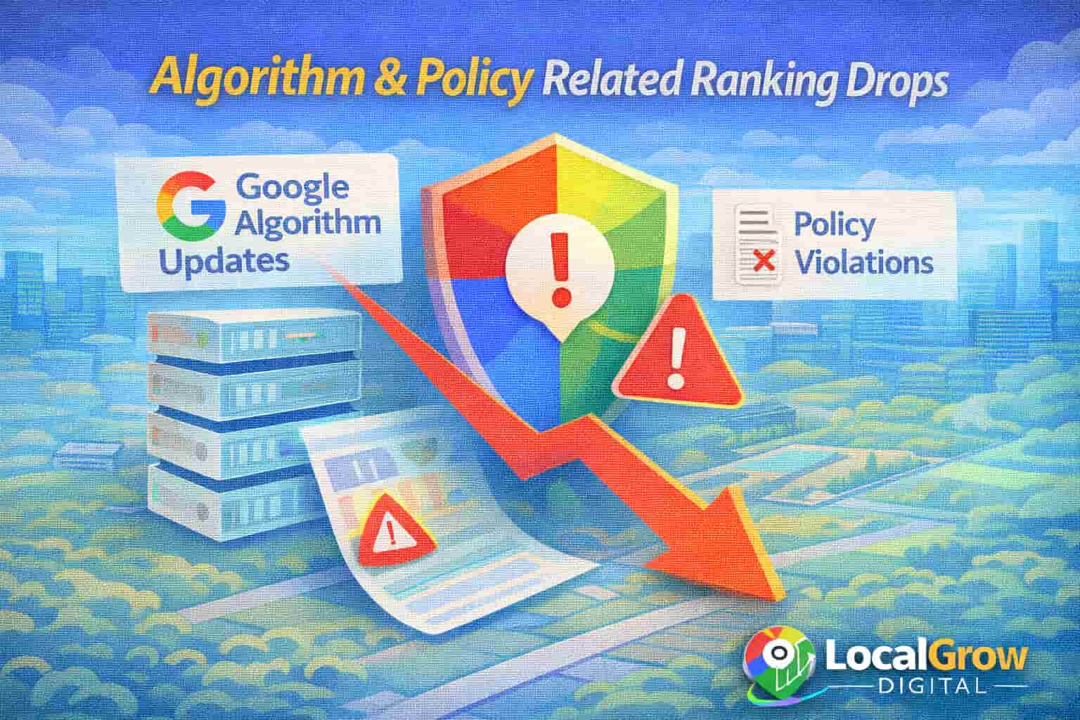 Algorithm and policy related Google Maps ranking drops