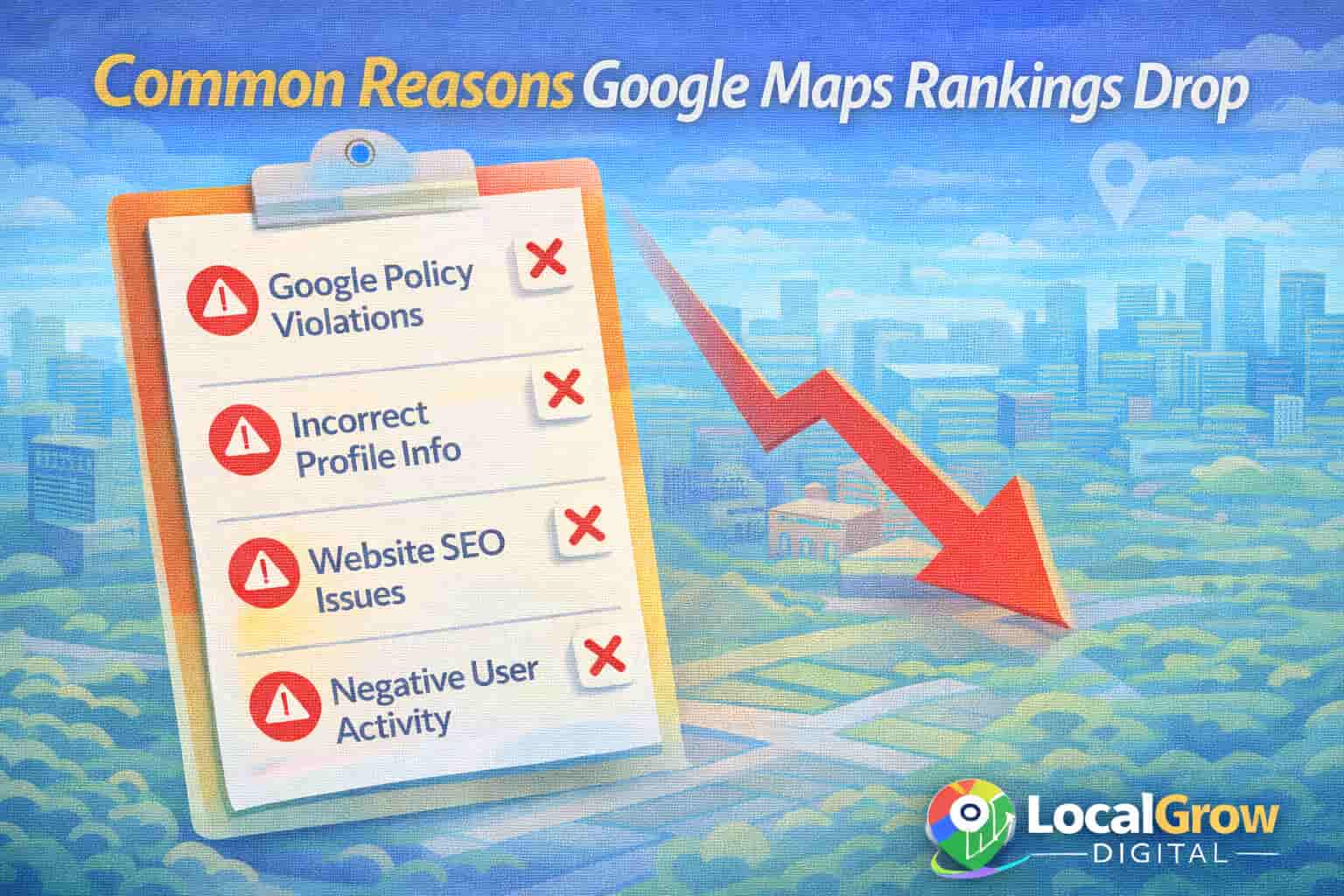Common reasons Google Maps rankings drop suddenly