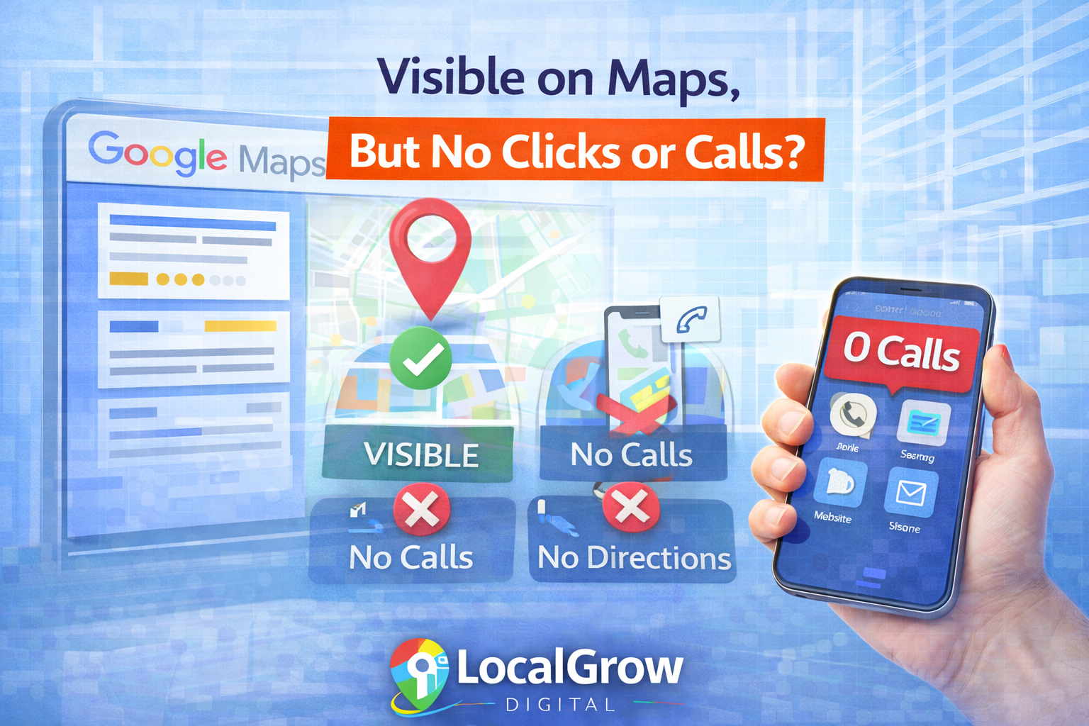 Google Maps listing visible but getting no clicks calls or directions