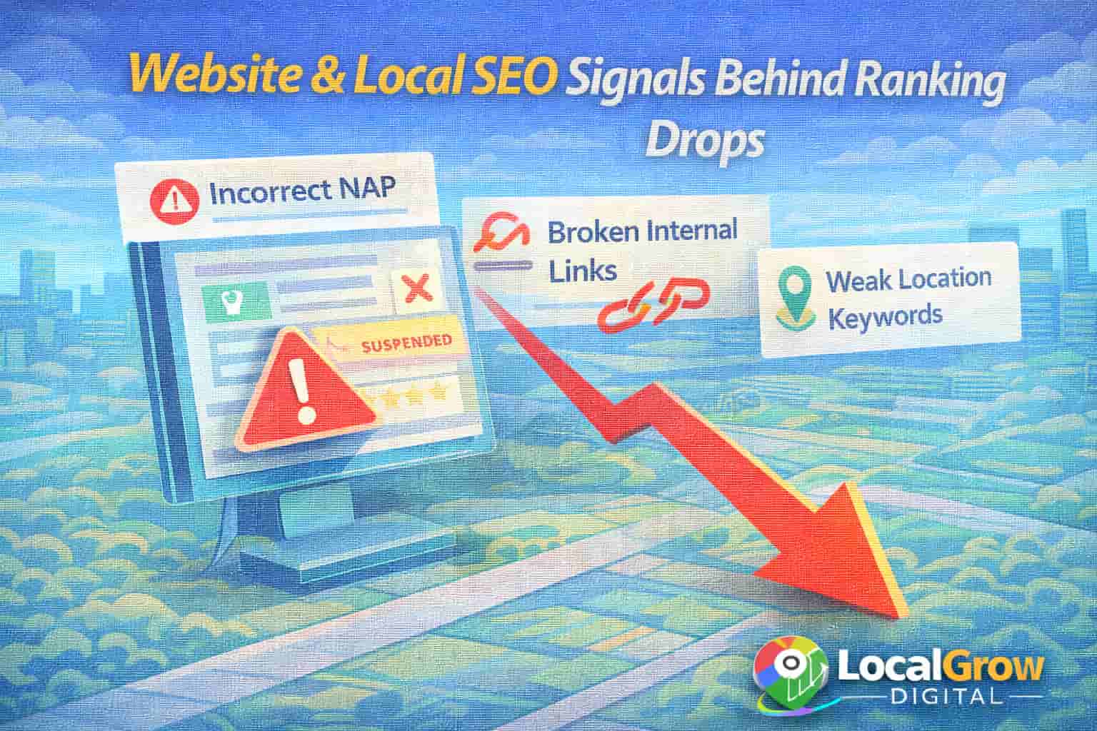 Website and local SEO signals behind Google Maps ranking drops
