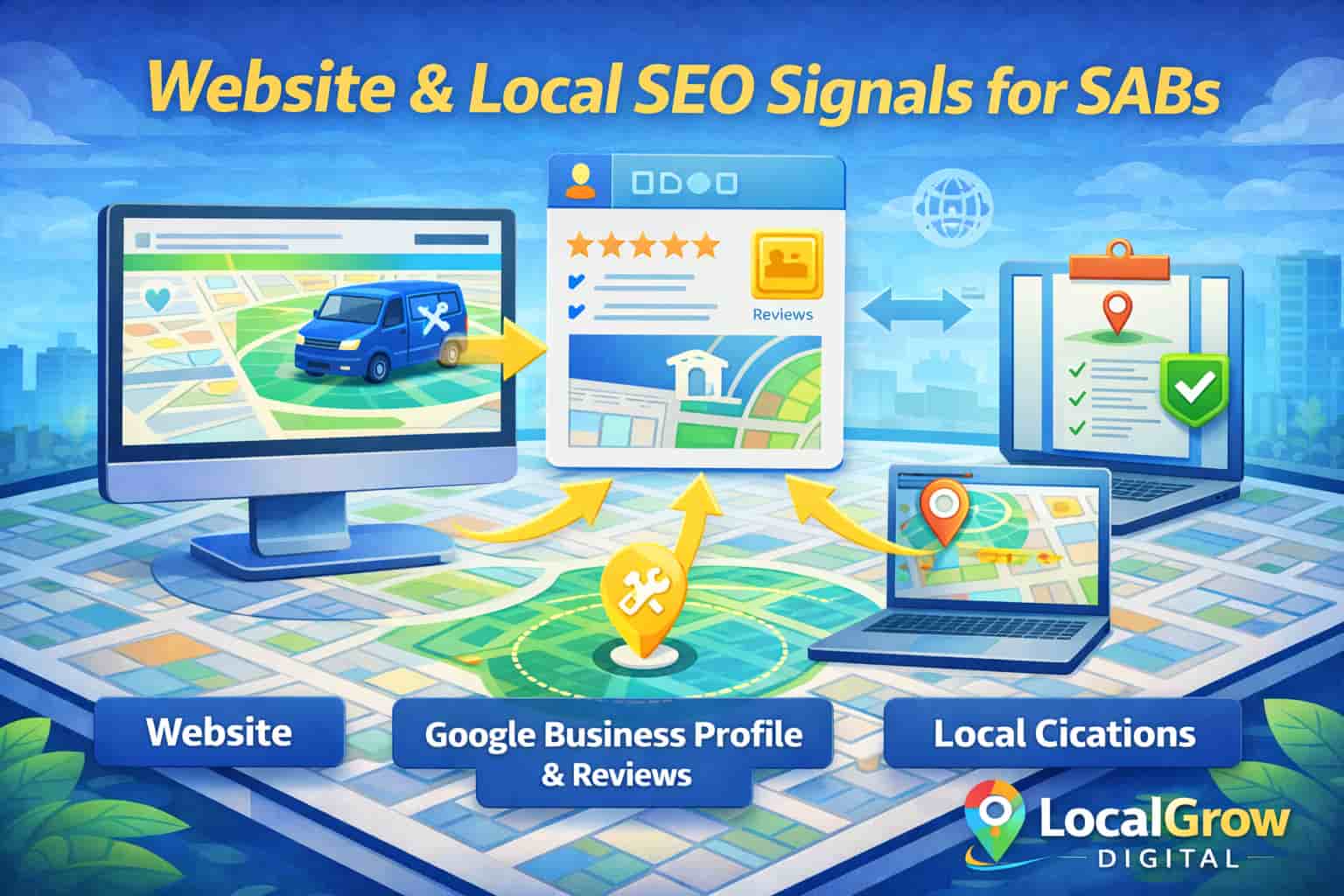 Website and local SEO signals for service area businesses