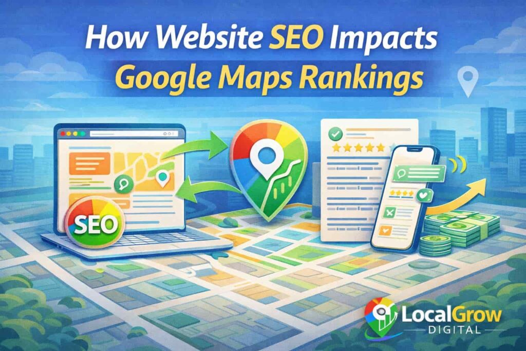 website seo impact on google maps rankings